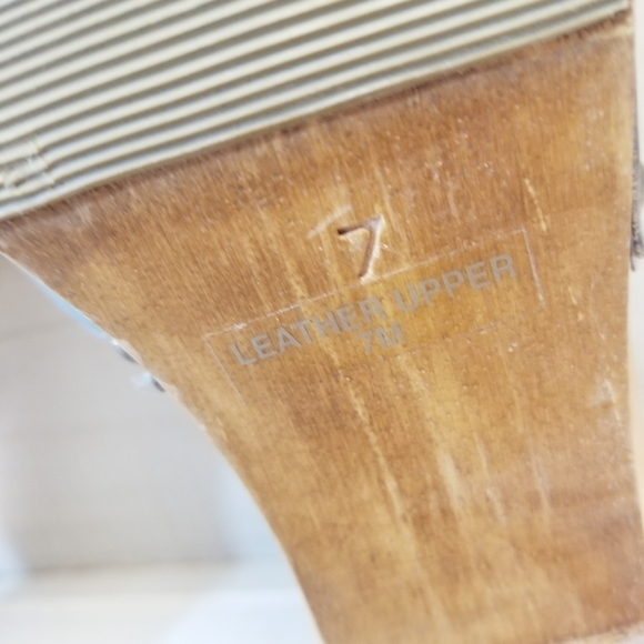 {7} MIA Y2K Retro Wooden Leather Slide On Sandals - Picture 7 of 8